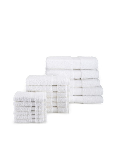 Chortex Rhapsody Royale 17-Piece Bath Towel Set, White