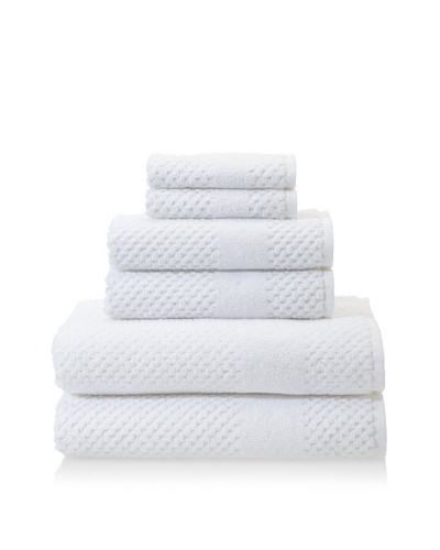 Chortex Honeycomb 6-Piece Bath Towel Set [White]