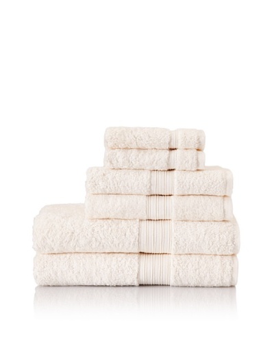 Chortex 6-Piece Indulgence Bath Towel Set, Cream