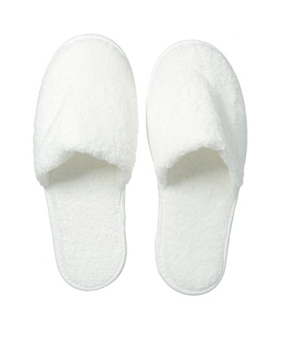 Chortex Bath Terry Slippers, White, Large/X-Large