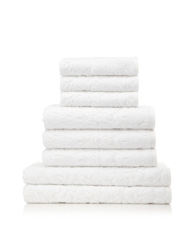 Chortex Baroque 8-Piece Towel Set, White