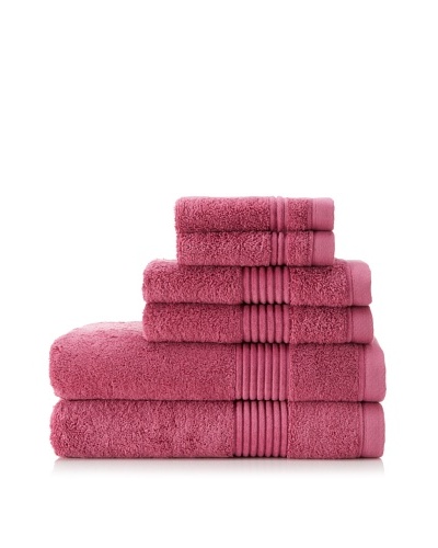 Chortex Ultimate 6-Piece Towel Set, Rose Wine