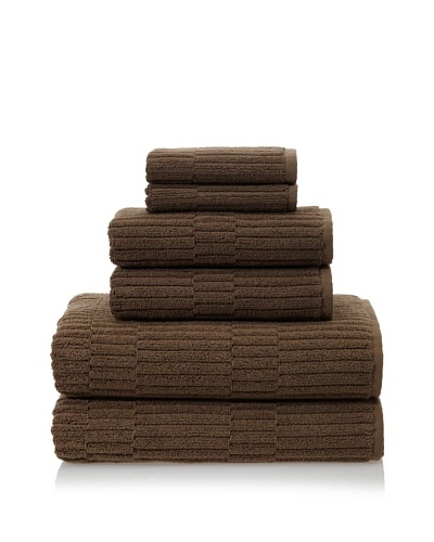 Chortex Oxford 6-Piece Bath Towel Set, Khaki