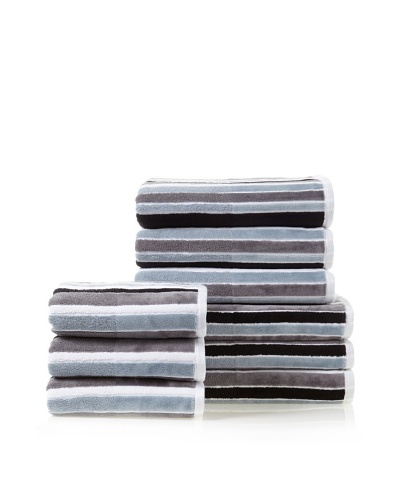 Chortex Carnival Stripe 9-pc Monochrome Towel Set