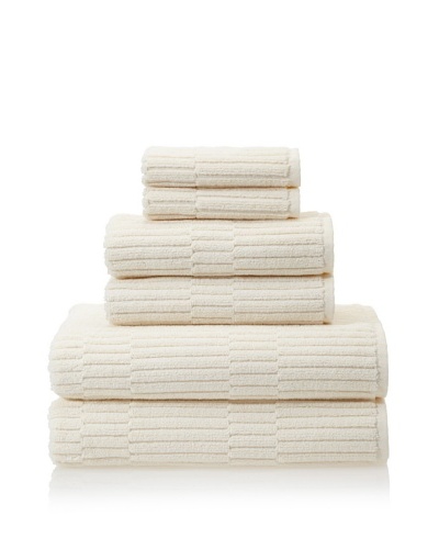 Chortex Oxford 6-Piece Bath Towel Set, Almond