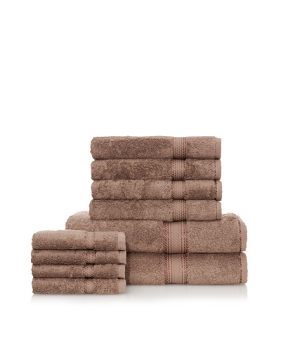 Chortex Rhapsody Royale 10-Piece Bath Towel Set, Coffee