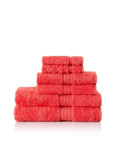 Chortex 6-Piece Indulgence Bath Towel Set, Cardinal