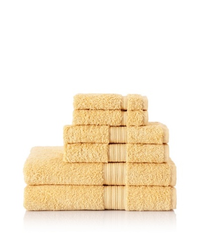 Chortex 6-Piece Indulgence Bath Towel Set, Mustard