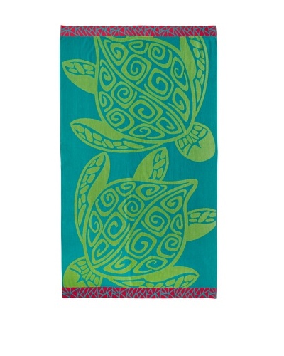 Chortex Turtles Beach Towel, Jade