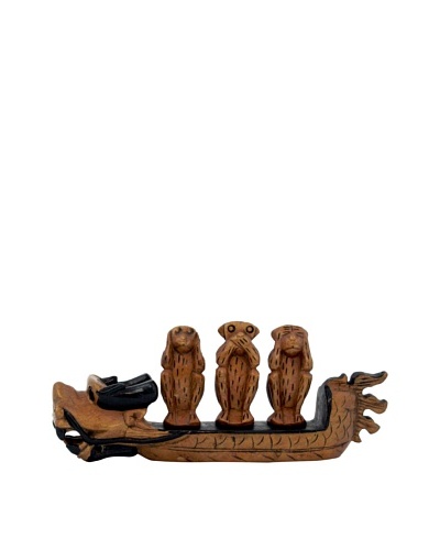 Ciel Hand-carved Soapstone 3 Monkeys