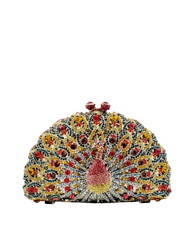 Ciel Collectables Bejeweled Peacock Handbag, Red and Yellow