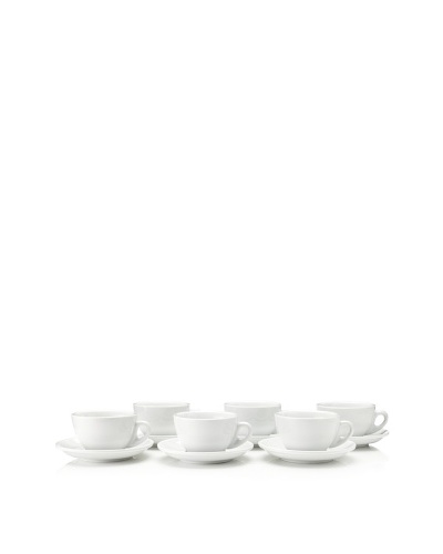 Cilio Premium Set of 6 “Roma” Cappuccino Cups, White