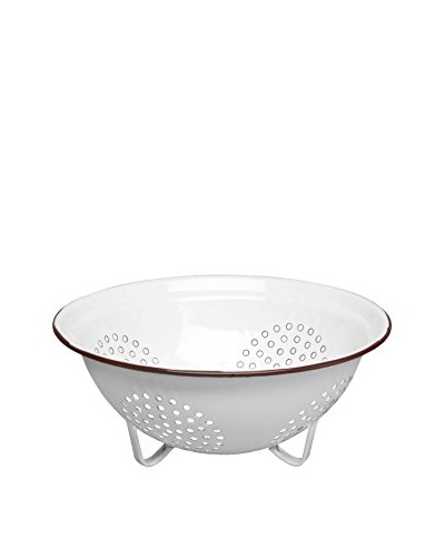 Cinsa Trend Ware 8.5 Enamel Colander, White