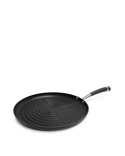 Circulon Contempo Hard-Anodized Non-Stick Round Grill Pan, Black, 12″