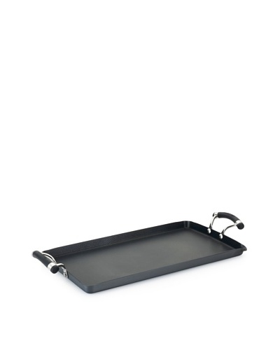 Circulon Contempo Hard-Anodized Non-Stick Double Burner Griddle, Black, 10 x 18