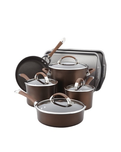 Circulon Symmetry 9-Piece Cookware Set with 2-Piece Bakeware Bonus, Chocolate