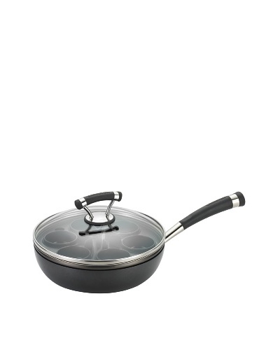 Circulon Contempo Hard-Anodized Non-Stick Covered Egg Poacher,Black, 9.5