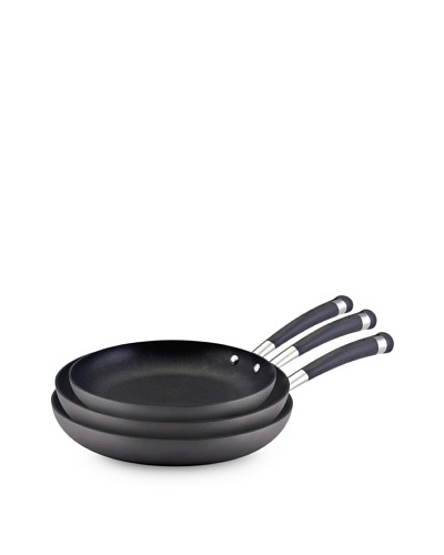 Circulon Contempo Hard-Anodized Non-Stick Open Skillet Triple Pack, Black