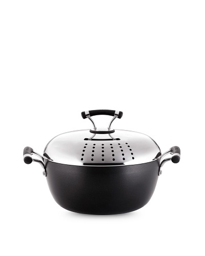 Circulon Contempo Hard-Anodized Non-Stick Covered Straining Casserole, Black, 5.5-Qt.