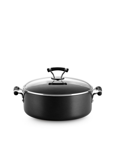 Circulon Contempo Hard-Anodized Non-Stick Covered Wide Stock Pot, Black, 7.5-Qt.