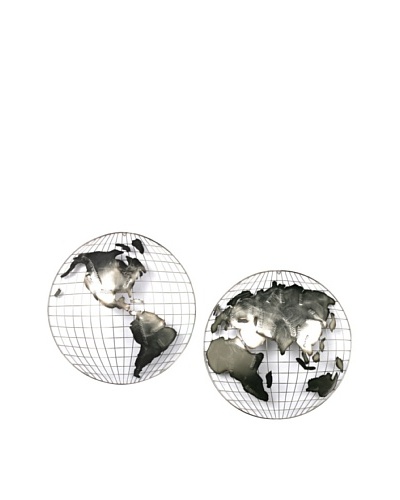 C'Jere by Artisan House Set of 2 Hemispheres Steel Wall Installation