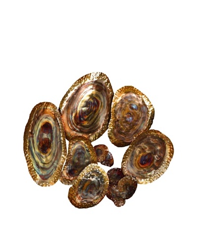 C’Jere by Artisan House “Abalone Shells” Flame-Treated Wall Sculpture