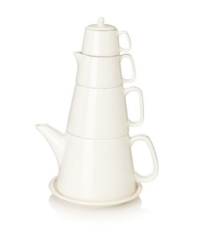 Classic Coffee & Tea Tower Tea Set [Natural Cream]