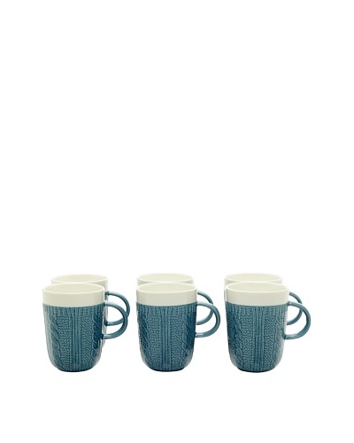 Classic Coffee & Tea Set of 6 Sweater Collection 14-Oz. Mugs