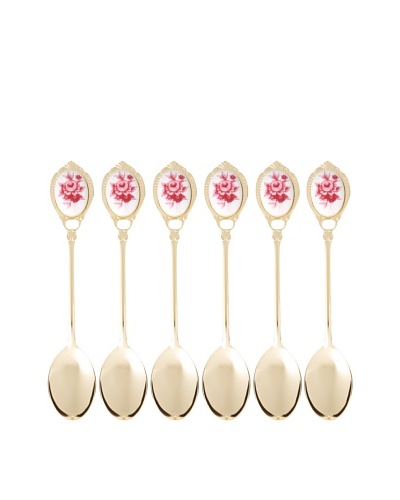 Classic Coffee & Tea Set of 6 Gold-Plated Spoons-538/1537S