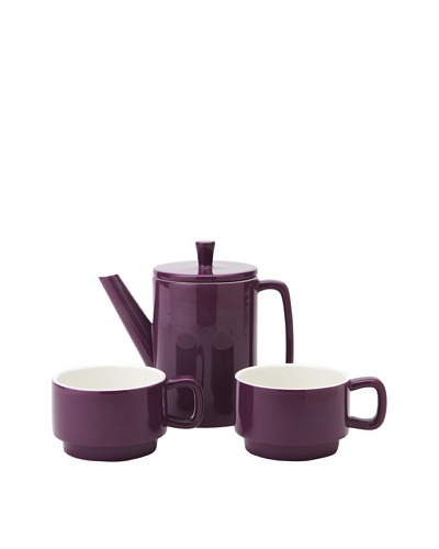 Classic Coffee & Tea Tea For Two Set, Aubergine