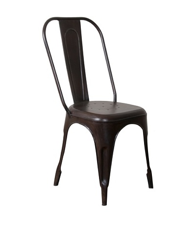 Coast To Coast Set of 2 Iron Accent Chairs, Black