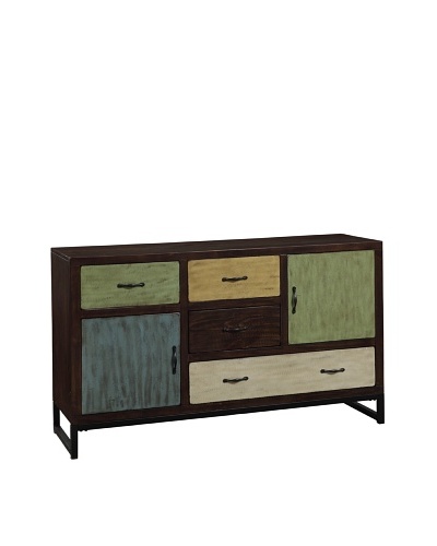 Coast To Coast Beech 2-Door 4-Drawer Credenza, Multi