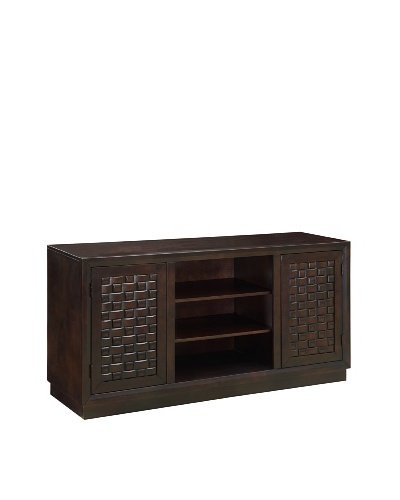 Coast to Coast Large Basketweave Console, Brown