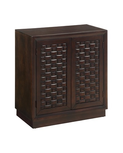 Coast to Coast Basketweave Cabinet, Brown