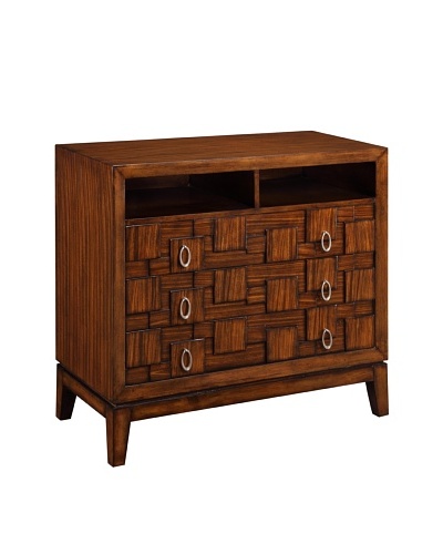 Coast to Coast Geometric Block Console, Brown