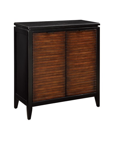 Coast to Coast 2-Door Cabinet, Black/Brown