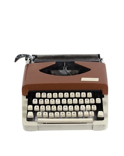 Collegiate Vintage Typewriter, Tan/Cream