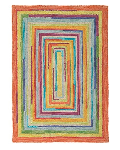 Company C Concentric Squares Rug, Multi, 10' x 14'