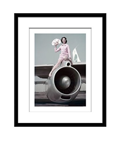 Conde Nast Glamour Magazine Model On Plane Editorial Art