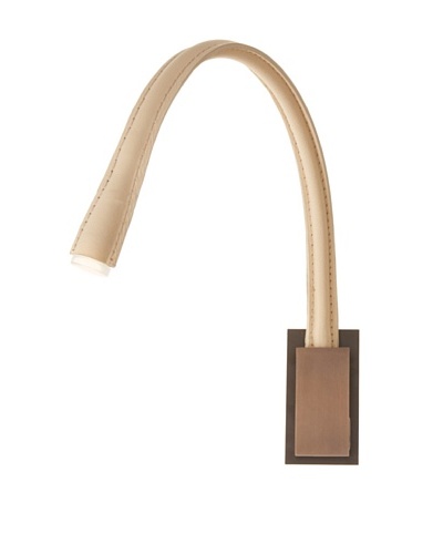 Contardi Flexi LED AP L60 Wall Light, Ivory/Bronze
