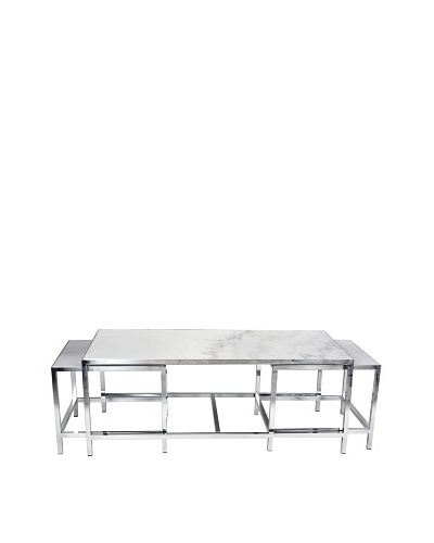 Control Brand The Svendborg Set of 3 Coffee Table Set, White MarbleAs You See