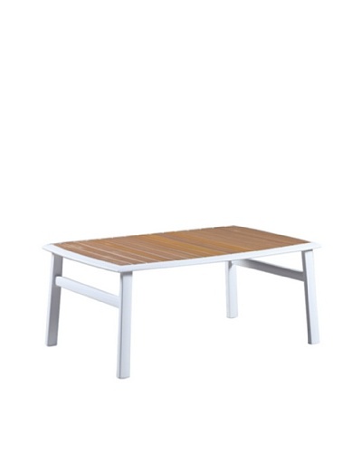 Control Brand Corfu Coffee Table, Teak/White