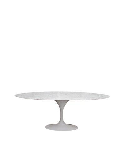 Control Brand 79 Marble Tulip Dining Table, White