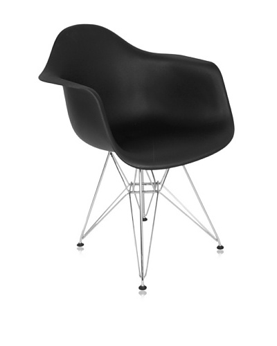 Control Brand Mid Century-Inspired Dining Arm Chair, Black