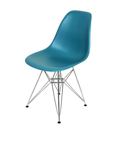 Control Brand Mid-Century-Inspired X-Leg Dining Chair, Turquoise