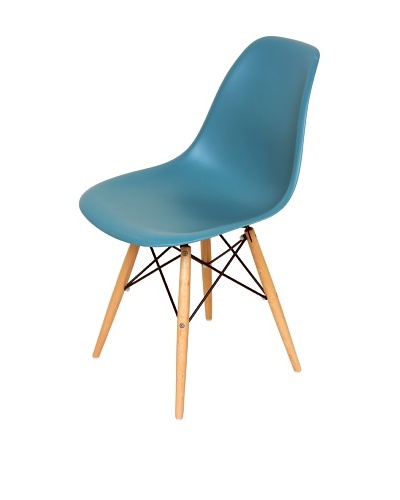 Control Brand Mid-Century-Inspired X-Leg Dining Chair, Turquoise