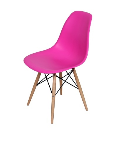Control Brand Mid-Century-Inspired X-Leg Dining Chair, Fuchsia
