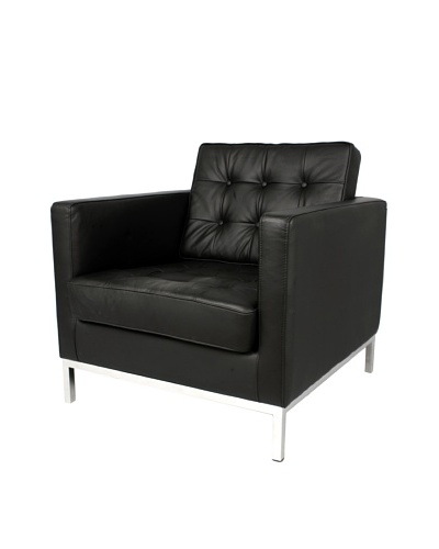 Control Brand The Draper Leather Armchair, Black