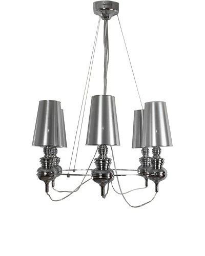 Control Brand Tiffany Suspension Lamp, Silver