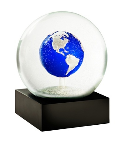 CoolSnowGlobes Blue Earth Snow Globe